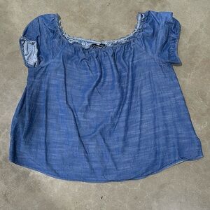 Denim off shoulder top
